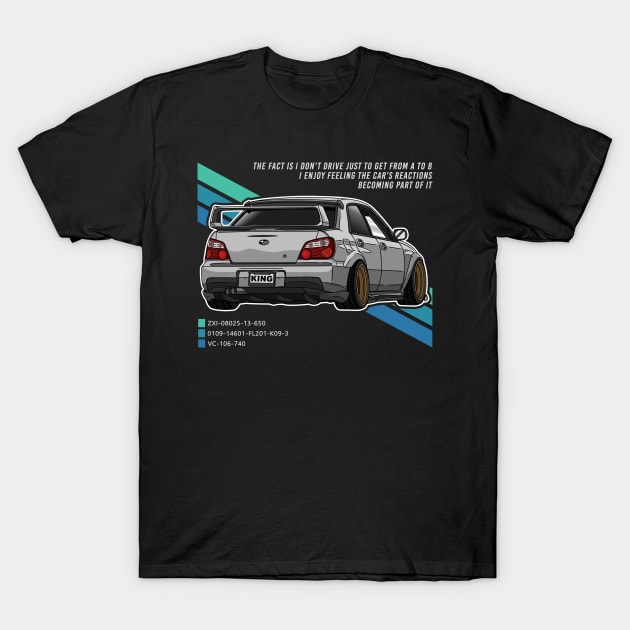 Subaru Street Car T-Shirt by Guyvit